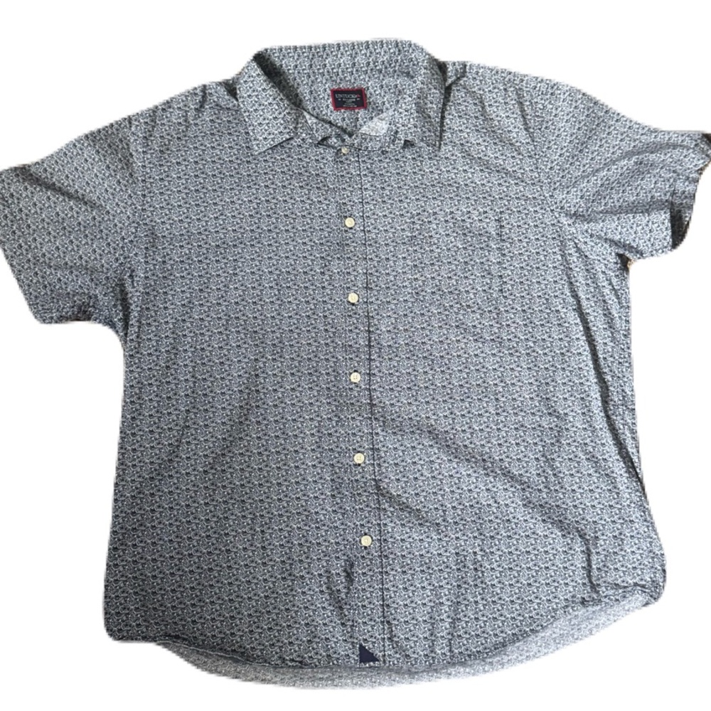 UNTUCKit Mens Button Up Slim Fit Short Sleeve Shirt XXL 100% Cotton